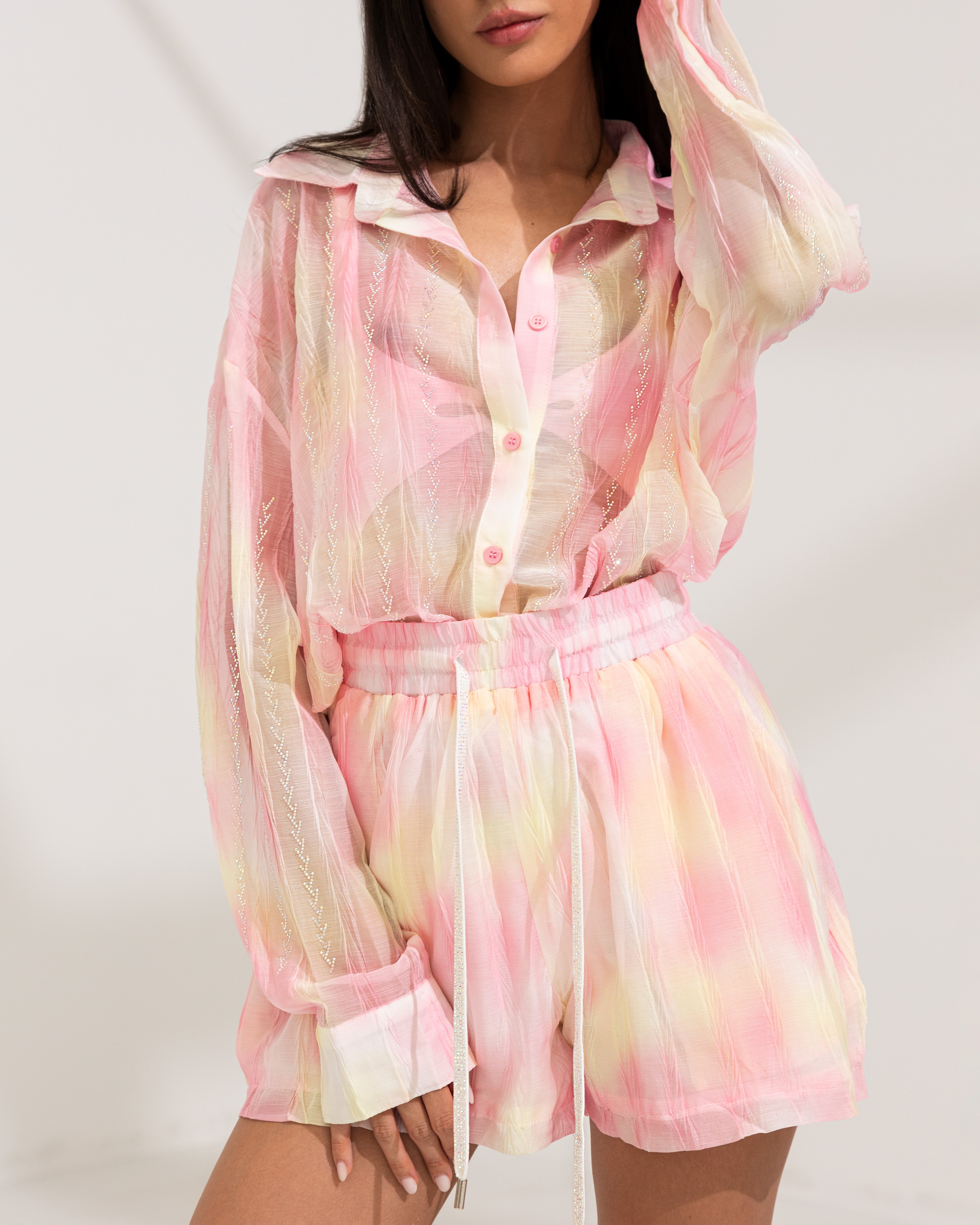 Sunset Chic Set - Oversized Shirt & Short