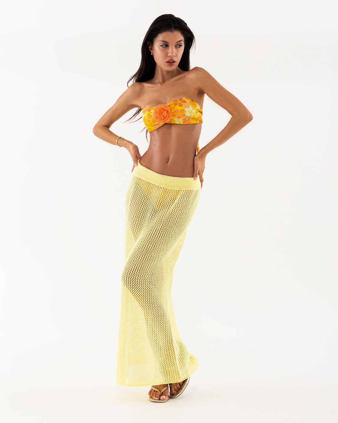 Petal Burst Bandeau Bikini Top