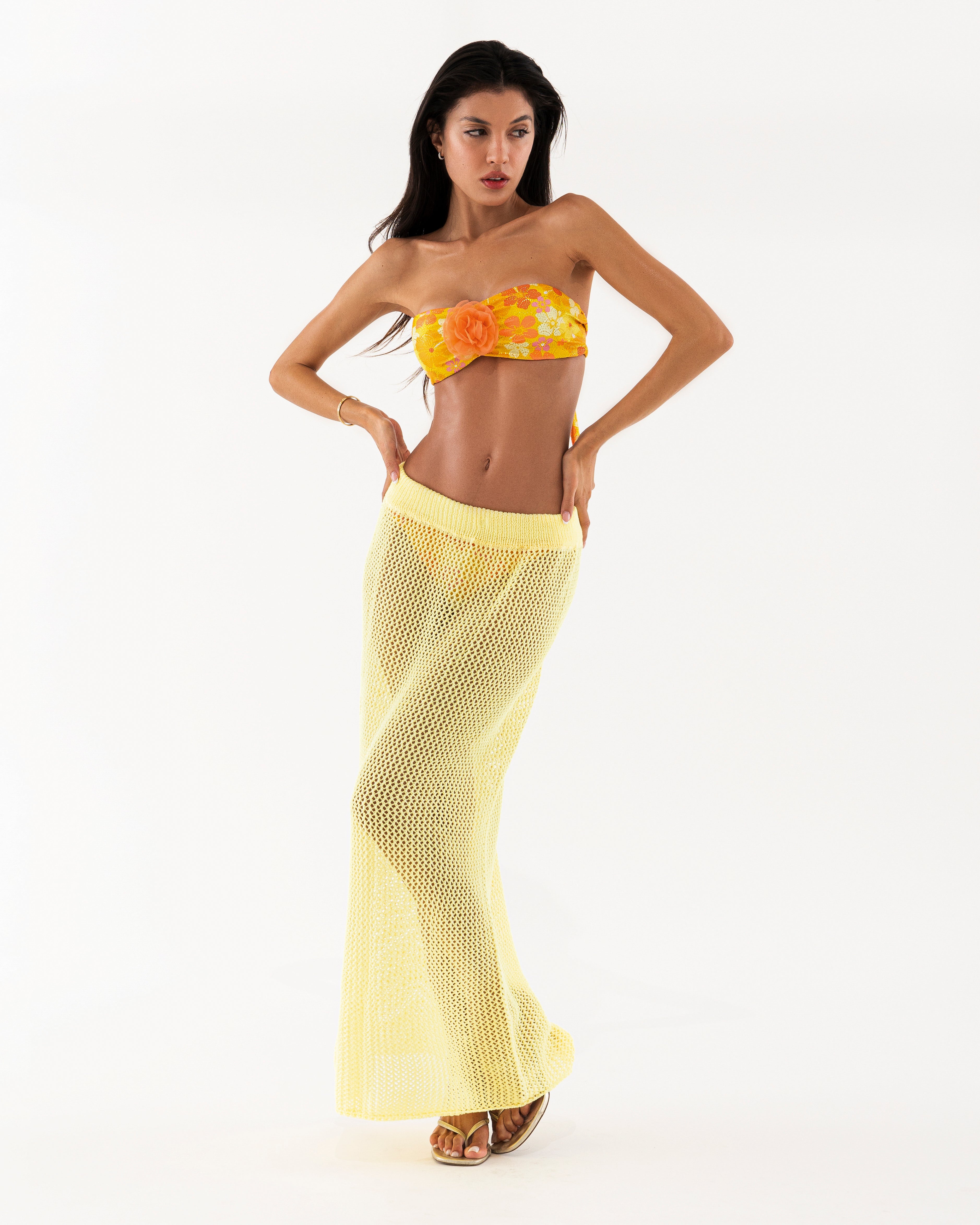 Petal Burst Bandeau Bikini Top