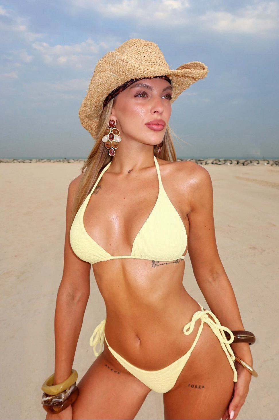 Canary Halter Bikini Top