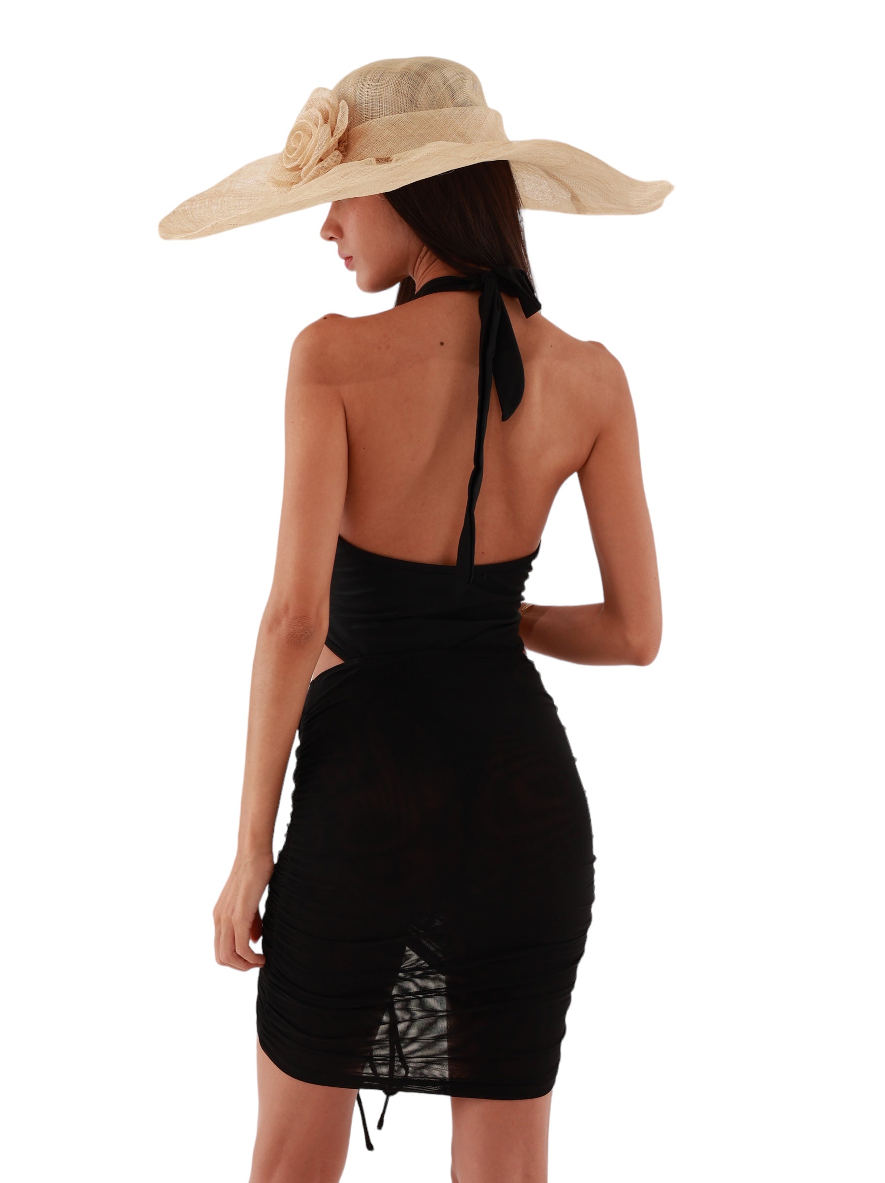 Onyx Mesh Coverup Skirt - Black