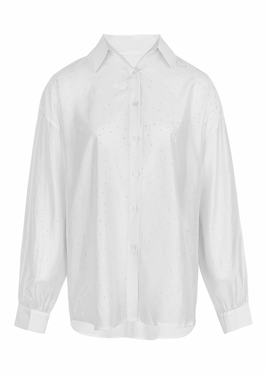 Moonshine Oversized Long sleeve Shirt - white