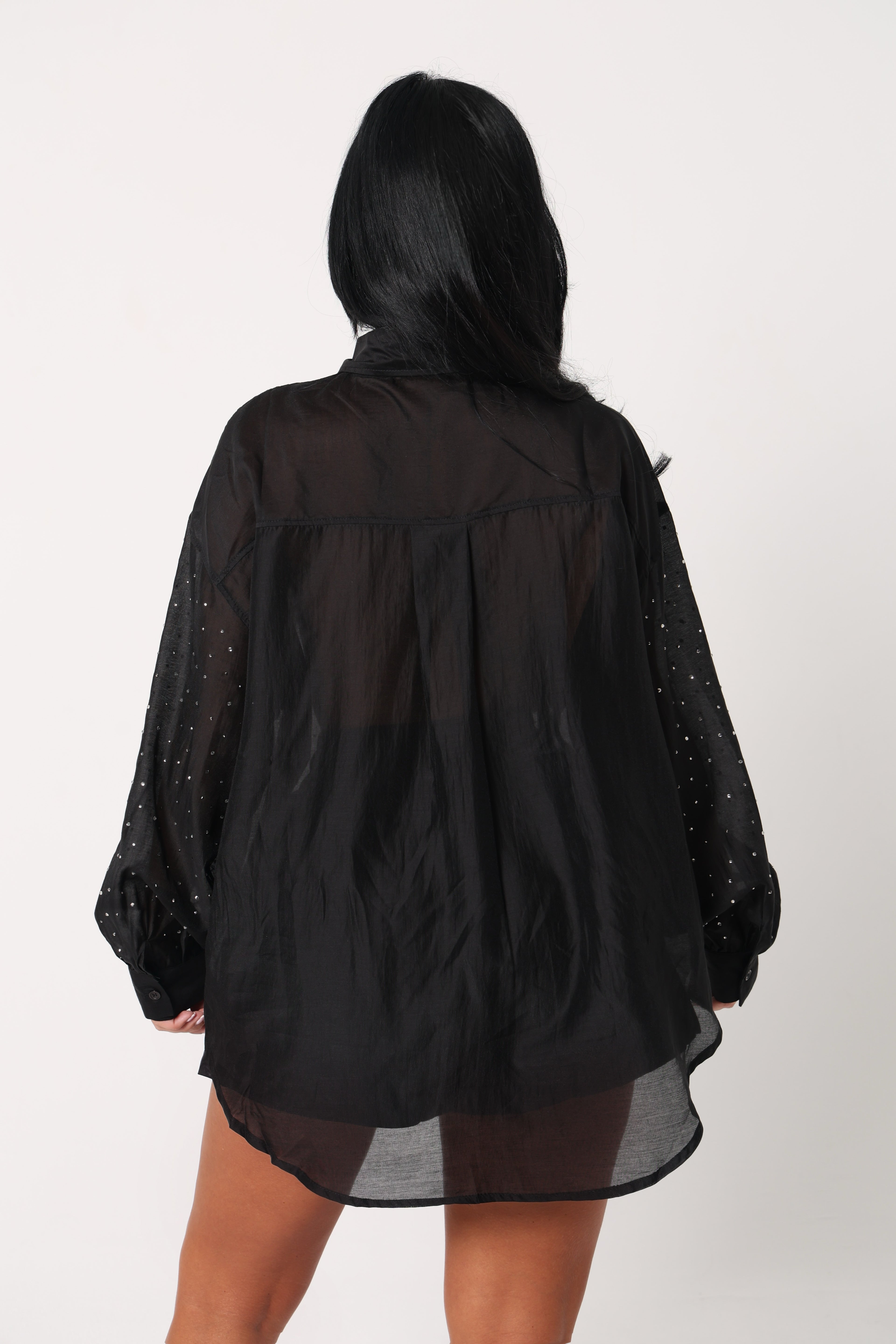 Galaxy Oversized Long-sleeves Shirt