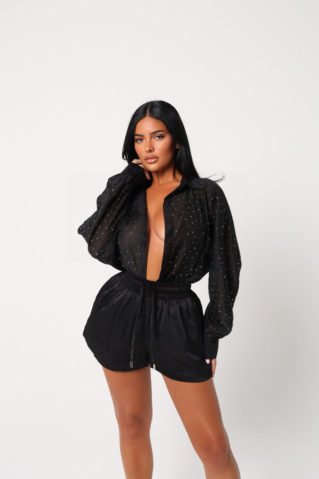 Galaxy Oversized Long-sleeves Shirt