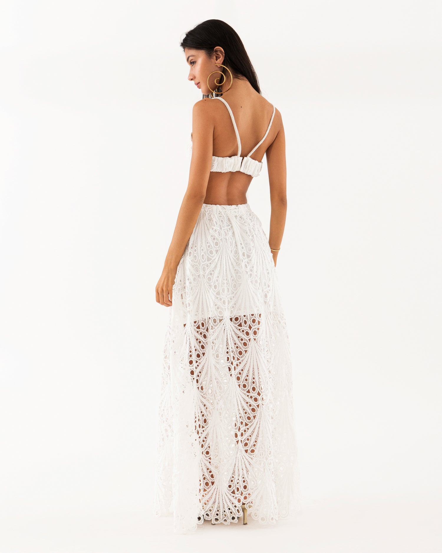 Blanc de Blanc Skirt - Embroidered Lace