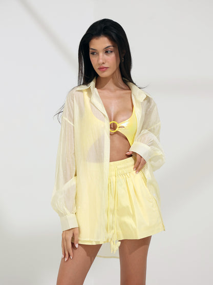 Golden Hour Oversized Shirt - Yellow