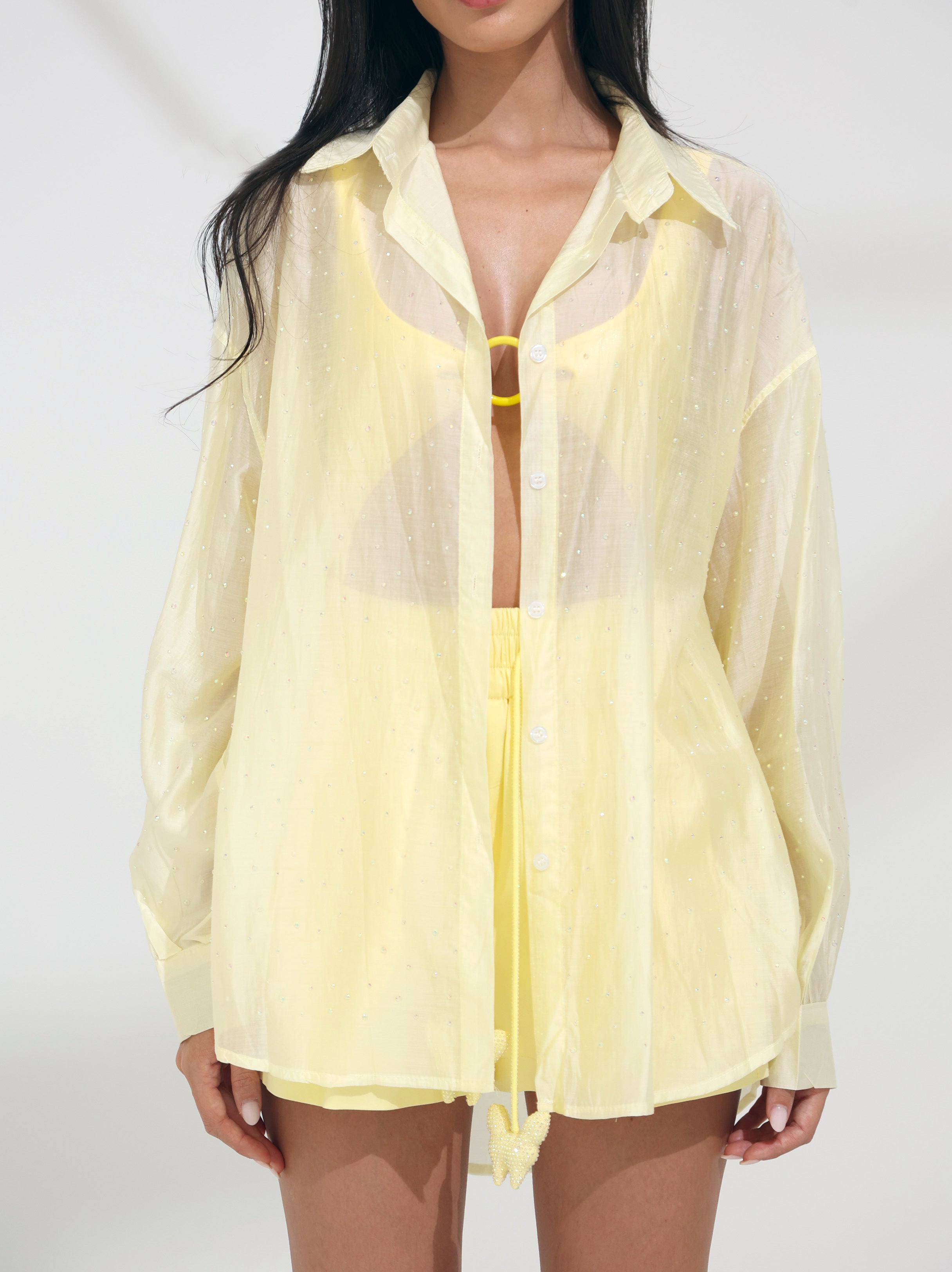 Golden Hour Oversized Shirt - Yellow