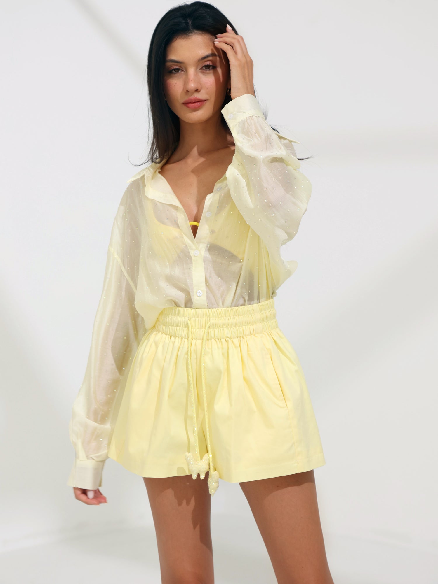 Golden Hour Oversized Shirt - Yellow