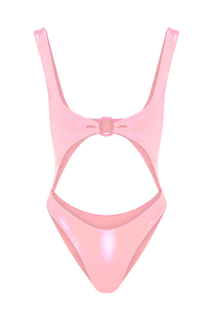 Pink Luster Cut-out One Piece Monokini