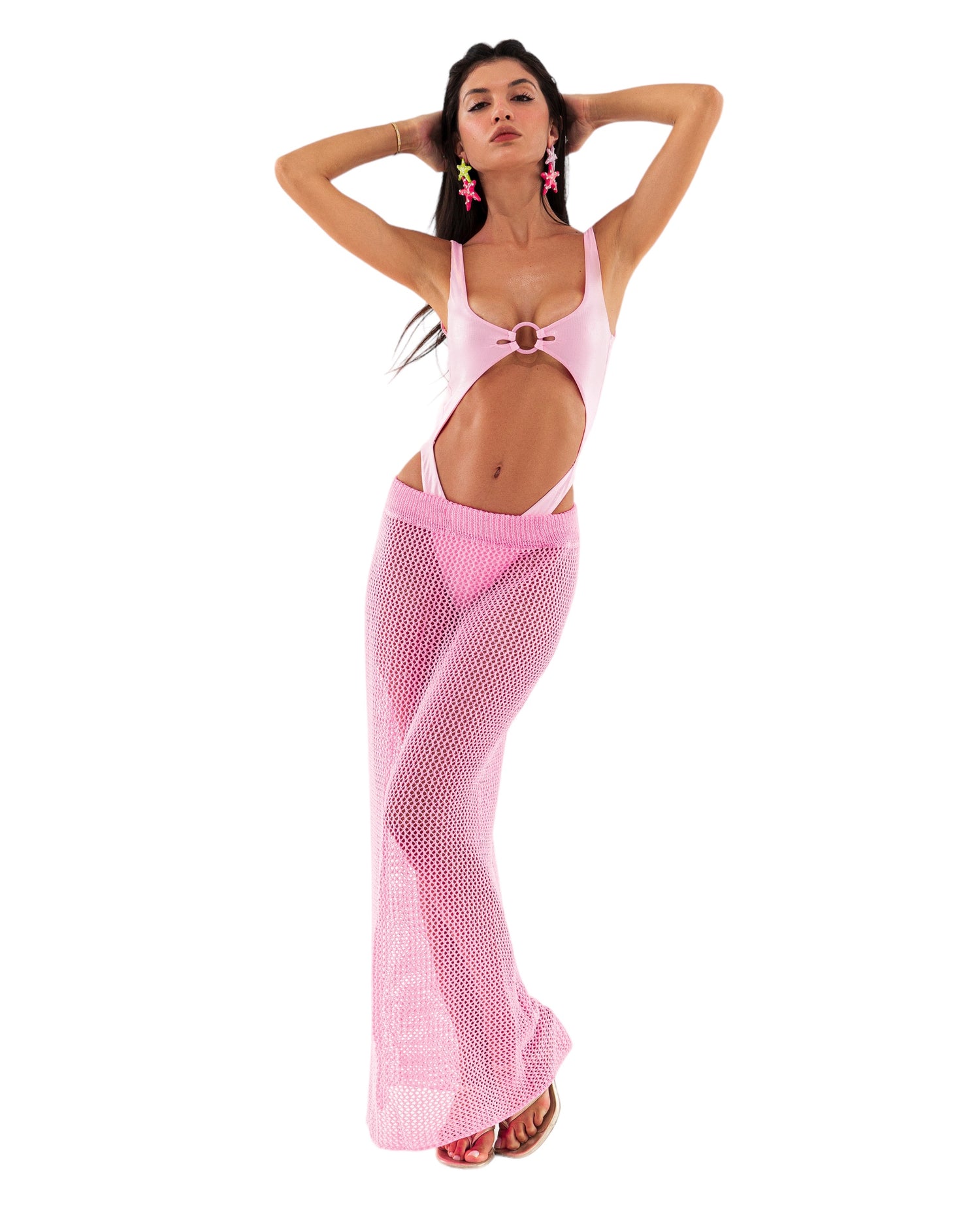 Pink Luster Cut-out One Piece Monokini