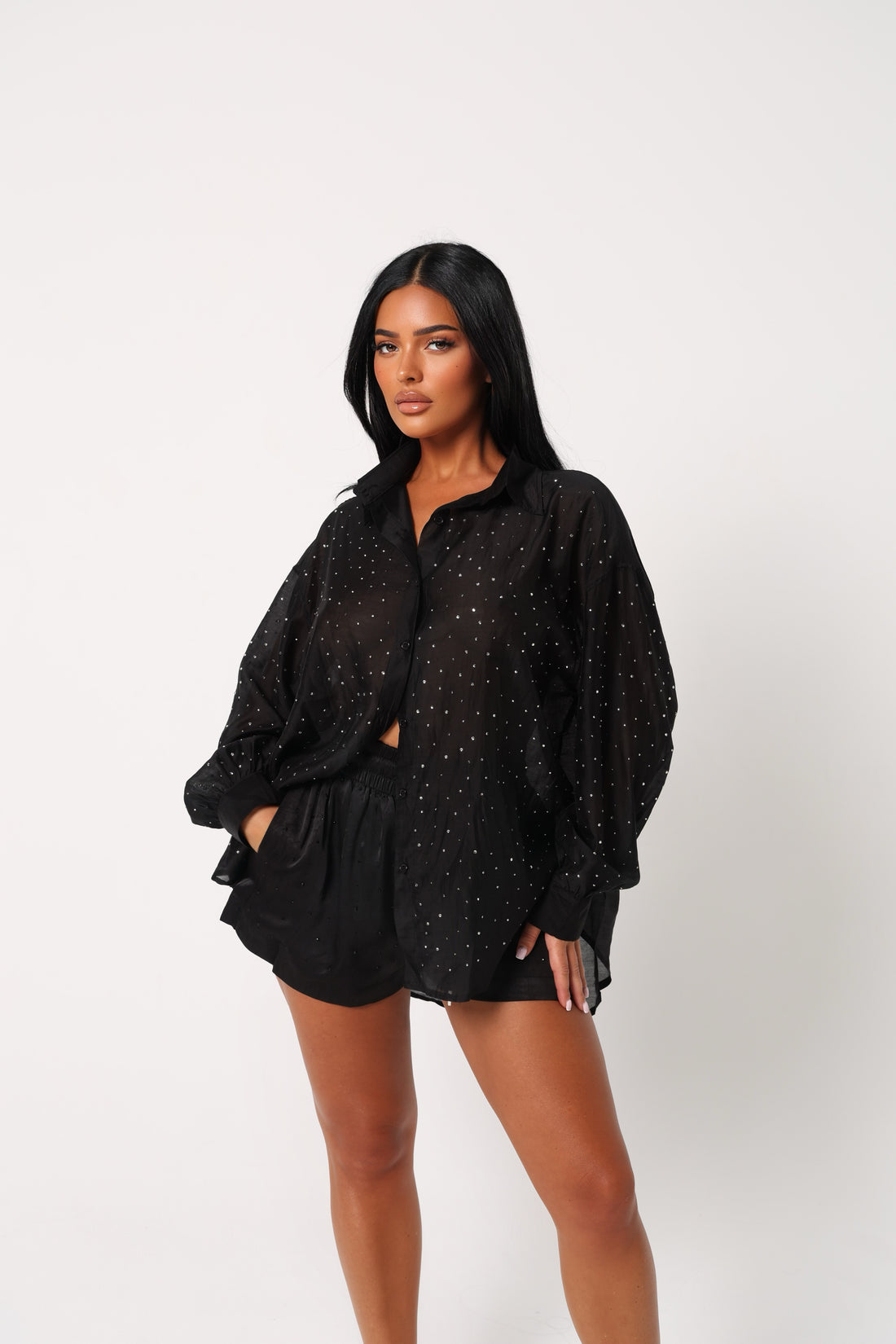 Galaxy Oversized Long-sleeves Shirt