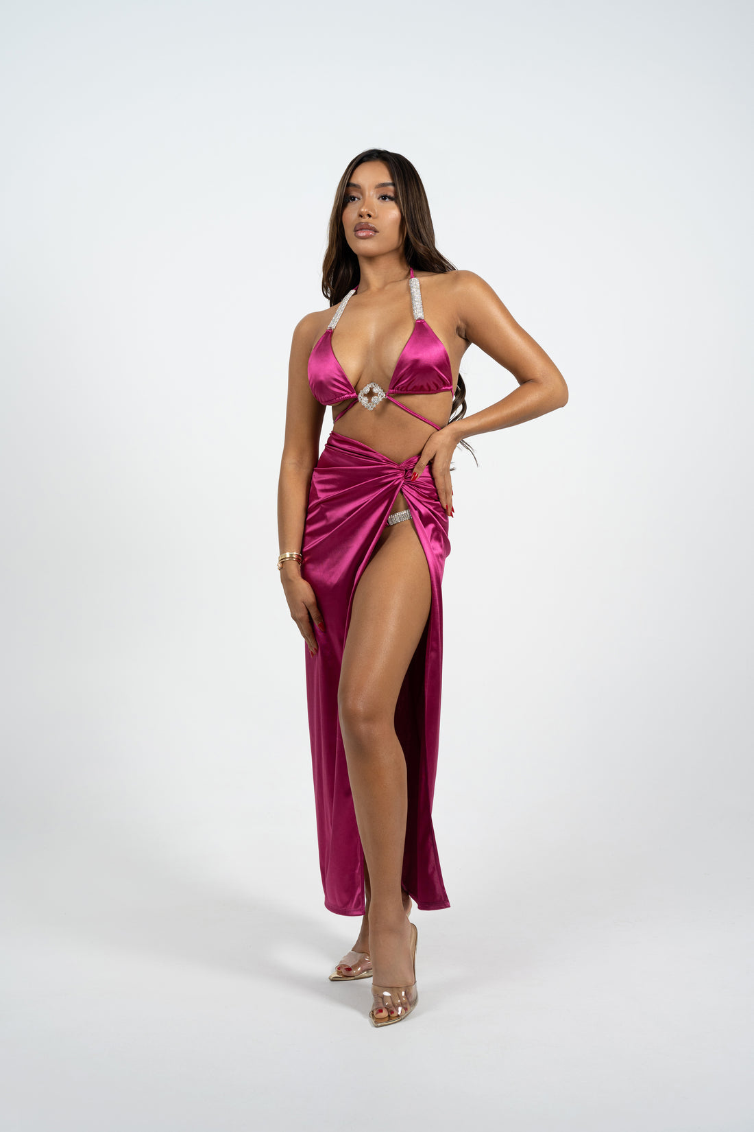 Exotique Maxi Cover-up Skirt - Pink